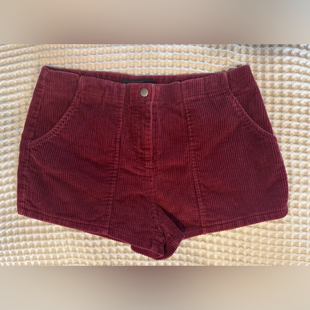 Forever 21 Burgundy Corduroy Skirt